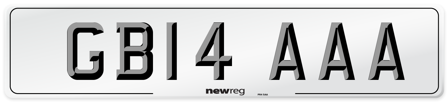 GB14 AAA Number Plate from New Reg
